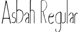 Asbah Regular font - Asbah.ttf