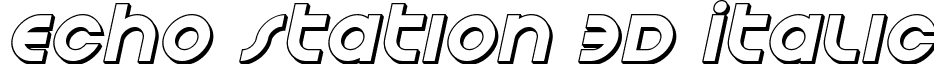Echo Station 3D Italic font - echostation3dital.ttf