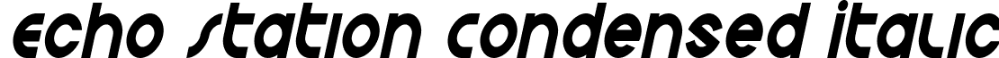 Echo Station Condensed Italic font - echostationcondital.ttf