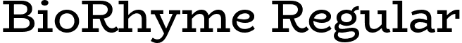BioRhyme Regular font - BioRhyme-Regular.ttf