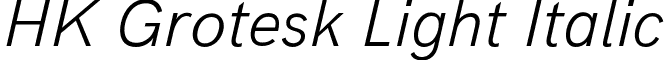 HK Grotesk Light Italic font - HKGrotesk-LightItalic.otf