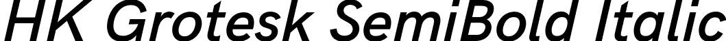 HK Grotesk SemiBold Italic font - HKGrotesk-SemiBoldItalic.otf