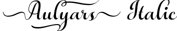 Aulyars Italic font - Aulyars Italic.otf