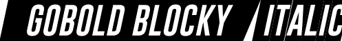 Gobold Blocky Italic font - Gobold Blocky Italic.otf