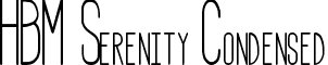 HBM Serenity Condensed font - HBM-Serenity-condensed.ttf