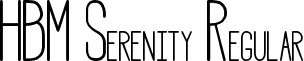 HBM Serenity Regular font - HBM-Serenity.ttf