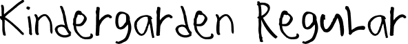 Kindergarden Regular font - Kindergarden.ttf