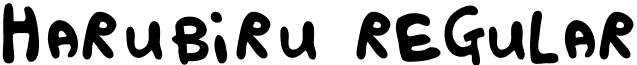HARUBIRU Regular font - HARU_BIRU.ttf