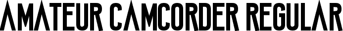 Amateur Camcorder Regular font - Amateur_Camcorder.otf