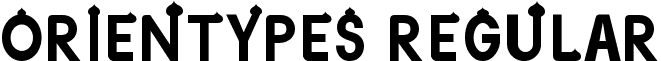 Orientypes Regular font - Orientypes_light.ttf