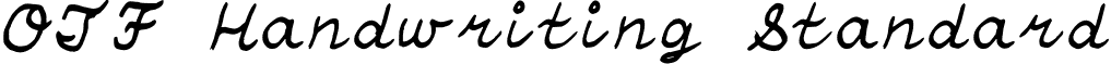 OTF Handwriting Standard font - OTF_Handwriting_Standard.otf