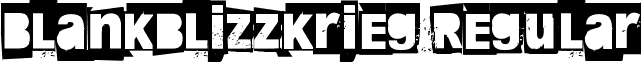 Blankblizzkrieg Regular font - Blankblizzkrieg.ttf