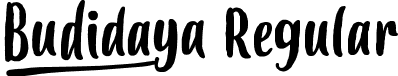 Budidaya Regular font - Budidaya_Regular.otf