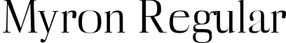 Myron Regular font - Myron-Regular.otf