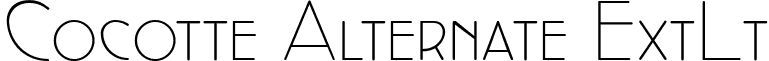 Cocotte Alternate ExtLt font - CocotteAlternate-ExtLight-trial.ttf