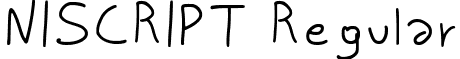 NISCRIPT Regular font - niscript_font.ttf