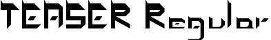 TEASER Regular font - TEASER.ttf