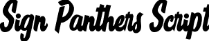 Sign Panthers Script font - Sign Panters Script DEMO.ttf