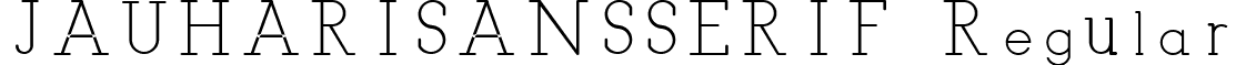 JAUHARISANSSERIF Regular font - JAUHARI_SANS_SERIF.ttf