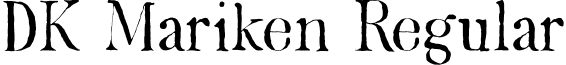 DK Mariken Regular font - DK Mariken.otf