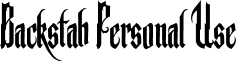Backstab Personal Use font - Backstab_Personal_Use.ttf