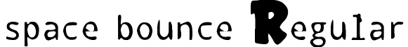 space bounce Regular font - space bounce.ttf