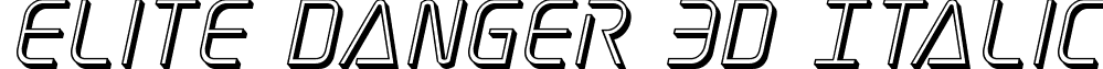 Elite Danger 3D Italic font - elitedanger3dital.ttf