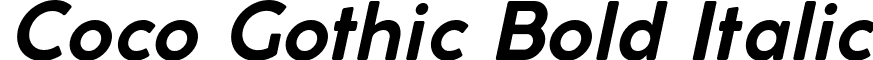 Coco Gothic Bold Italic font - CocoGothic-BoldItalic_trial.ttf