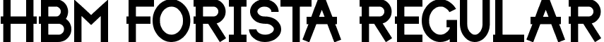 HBM Forista Regular font - HBM Forista (personal use only).ttf