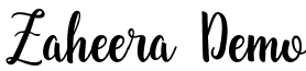 Zaheera Demo font - Zaheera-demo.otf