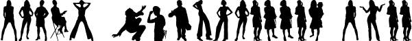 Human Silhouettes Free font - Human Silhouettes Free.ttf