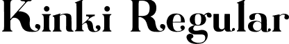 Kinki Regular font - Kinki.ttf