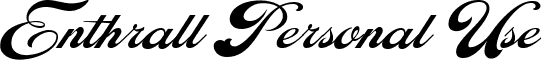 Enthrall Personal Use font - Enthrall Personal Use.ttf