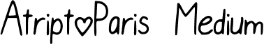 AtriptoParis Medium font - A_trip_to_Paris.ttf