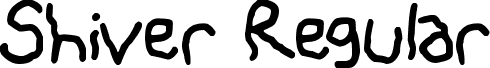 Shiver Regular font - Shiver.ttf