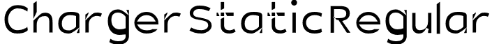 Charger Static Regular font - ChargerStatic.otf
