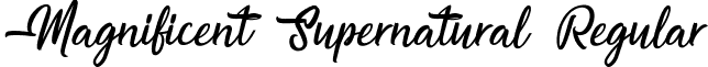 Magnificent Supernatural Regular font - Magnificent Supernatural.ttf