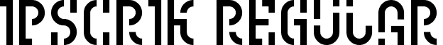 Ipscrik Regular font - Ipscrik.otf