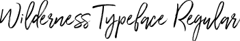 Wilderness Typeface Regular font - WildernessTypeface-Regular.ttf