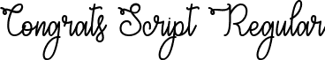 Congrats Script Regular font - Congrats_Script_-_TTF.ttf