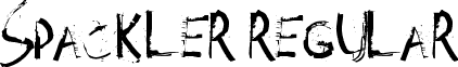 Spackler Regular font - Spackler.ttf