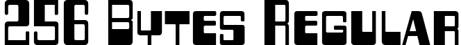 256 Bytes Regular font - 256 bytes.ttf