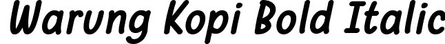 Warung Kopi Bold Italic font - Warung Kopi Bold Italic.otf