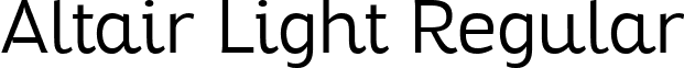 Altair Light Regular font - Altair-Light-trial.ttf