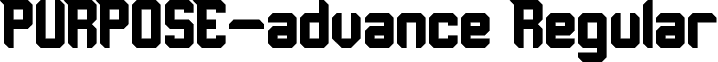 PURPOSE-advance Regular font - Purpose-advance.ttf