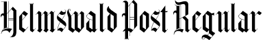 Helmswald Post Regular font - Helmswald_Post_demo.otf