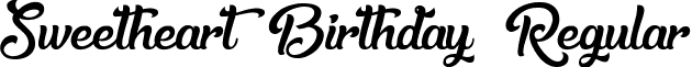 Sweetheart Birthday Regular font - Sweetheart_Birthday.ttf