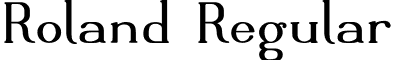 Roland Regular font - Roland.ttf