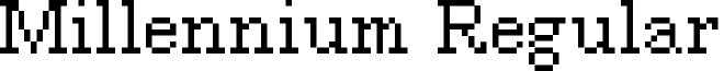 Millennium Regular font - Millennium-Regular_0.ttf