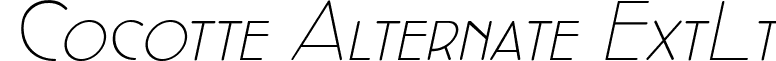 Cocotte Alternate ExtLt font - CocotteAlternate-UltLtIta.ttf